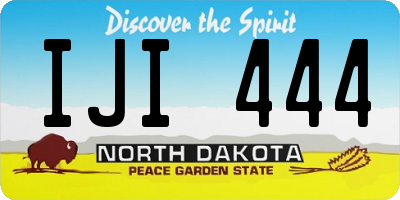ND license plate IJI444