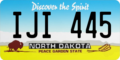 ND license plate IJI445