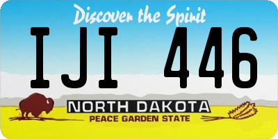 ND license plate IJI446