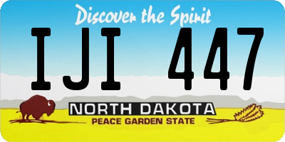ND license plate IJI447