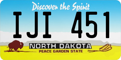 ND license plate IJI451