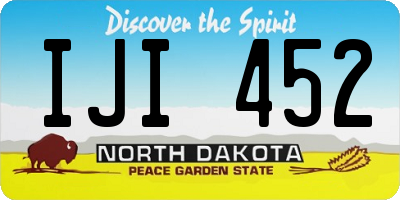 ND license plate IJI452