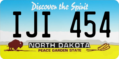 ND license plate IJI454