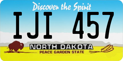 ND license plate IJI457