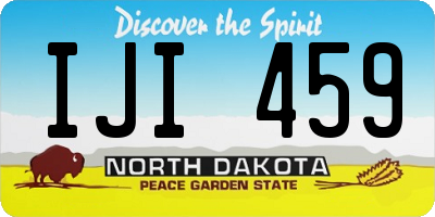 ND license plate IJI459