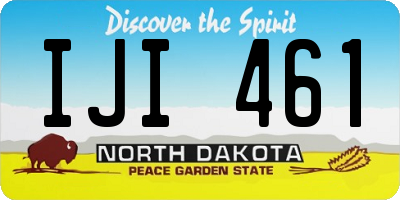 ND license plate IJI461
