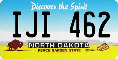 ND license plate IJI462