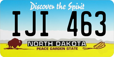 ND license plate IJI463
