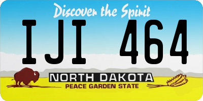 ND license plate IJI464