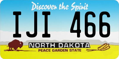 ND license plate IJI466