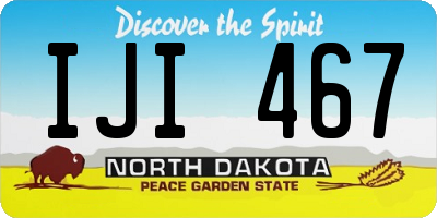 ND license plate IJI467