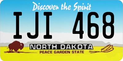 ND license plate IJI468