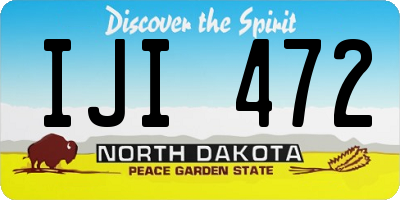 ND license plate IJI472