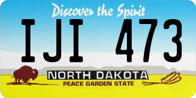 ND license plate IJI473