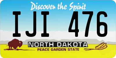 ND license plate IJI476