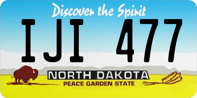 ND license plate IJI477