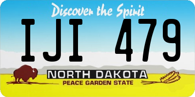 ND license plate IJI479