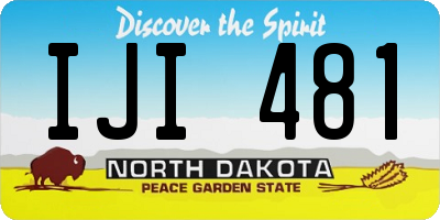 ND license plate IJI481