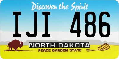 ND license plate IJI486