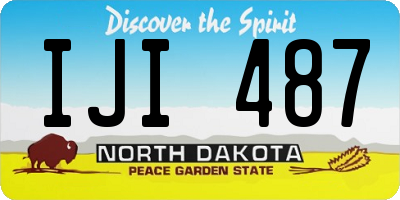 ND license plate IJI487