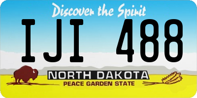 ND license plate IJI488