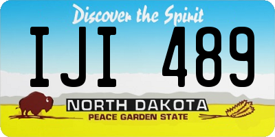 ND license plate IJI489