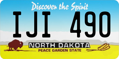 ND license plate IJI490