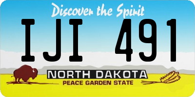 ND license plate IJI491