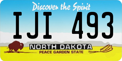 ND license plate IJI493