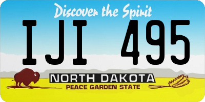 ND license plate IJI495