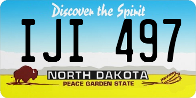 ND license plate IJI497