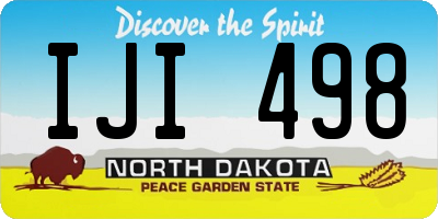 ND license plate IJI498