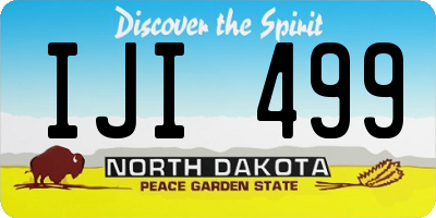 ND license plate IJI499