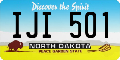 ND license plate IJI501
