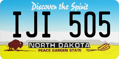 ND license plate IJI505