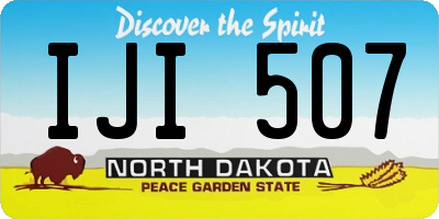 ND license plate IJI507