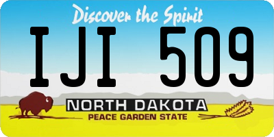 ND license plate IJI509