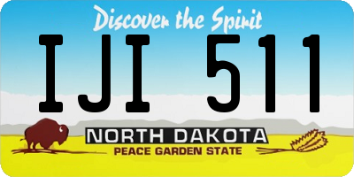 ND license plate IJI511