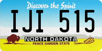 ND license plate IJI515