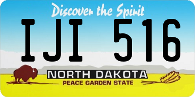 ND license plate IJI516