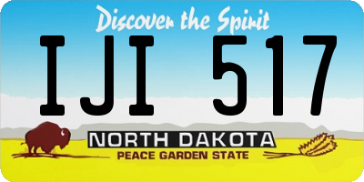 ND license plate IJI517