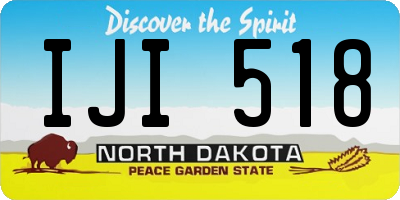 ND license plate IJI518
