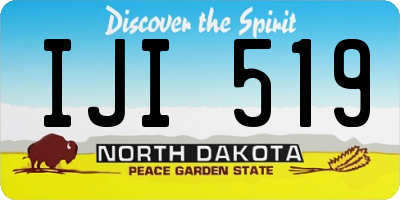 ND license plate IJI519