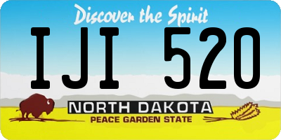 ND license plate IJI520