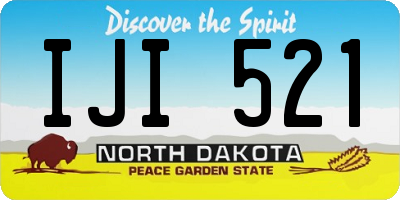 ND license plate IJI521