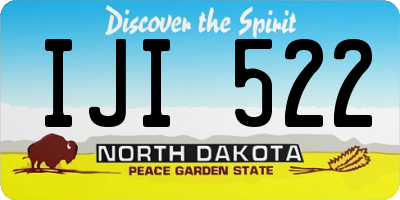 ND license plate IJI522