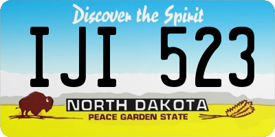 ND license plate IJI523