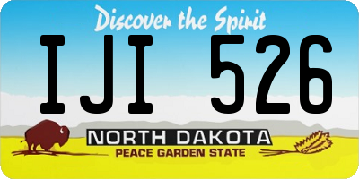 ND license plate IJI526