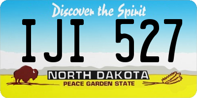ND license plate IJI527