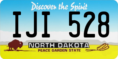 ND license plate IJI528